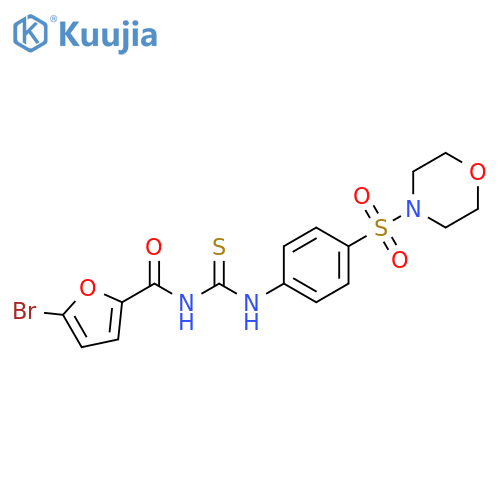 3-(5-bromofuran-2-carbonyl)-1-4-(morpholine-4-sulfonyl)phenylthiourea structure