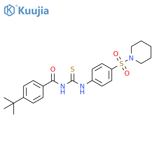 1-(4-tert-butylbenzoyl)-3-4-(piperidine-1-sulfonyl)phenylthiourea structure