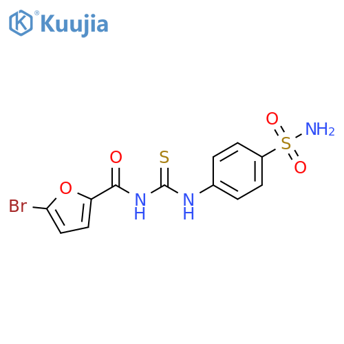 3-(5-bromofuran-2-carbonyl)-1-(4-sulfamoylphenyl)thiourea structure