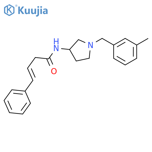 3-Butenamide,N-[(3S)-1-[(3-methylphenyl)methyl]-3-pyrrolidinyl]-4-phenyl-, (3E)- structure