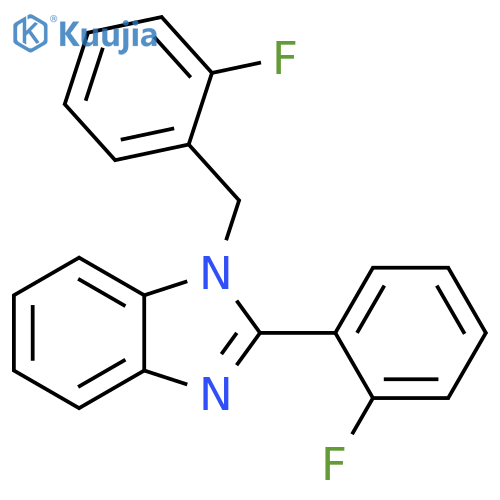 1H-Benzimidazole, 2-(2-fluorophenyl)-1-[(2-fluorophenyl)methyl]- structure