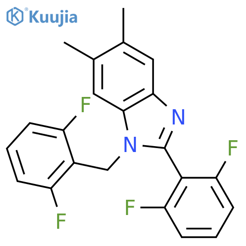 1H-Benzimidazole,2-(2,6-difluorophenyl)-1-[(2,6-difluorophenyl)methyl]-5,6-dimethyl- structure