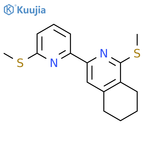 Isoquinoline,5,6,7,8-tetrahydro-1-(methylthio)-3-[6-(methylthio)-2-pyridinyl]- structure