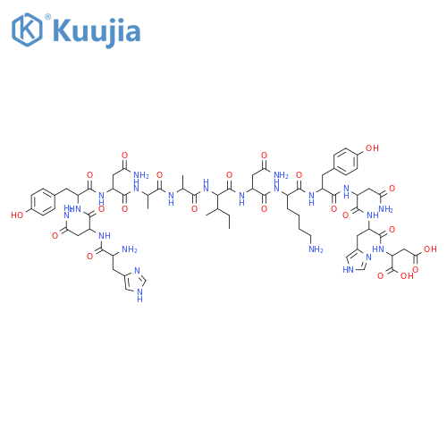 L-Aspartic acid,L-histidyl-L-asparaginyl-L-tyrosyl-L-asparaginyl-L-alanyl-L-alanyl-L-isoleucyl-L-asparaginyl-L-lysyl-L-tyrosyl-L-asparaginyl-L-histidyl- structure