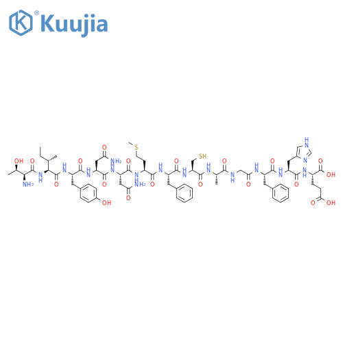 L-Glutamic acid,L-threonyl-L-isoleucyl-L-tyrosyl-L-asparaginyl-L-asparaginyl-L-methionyl-L-phenylalanyl-L-cysteinyl-L-alanylglycyl-L-phenylalanyl-L-histidyl- structure