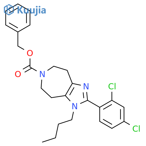 Imidazo[4,5-d]azepine-6(1H)-carboxylic acid,1-butyl-2-(2,4-dichlorophenyl)-4,5,7,8-tetrahydro-, phenylmethyl ester structure