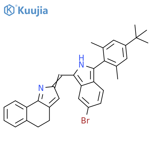 2H-Benz[g]indole,2-[[6-bromo-3-[4-(1,1-dimethylethyl)-2,6-dimethylphenyl]-2H-isoindol-1-yl]methylene]-4,5-dihydro- structure