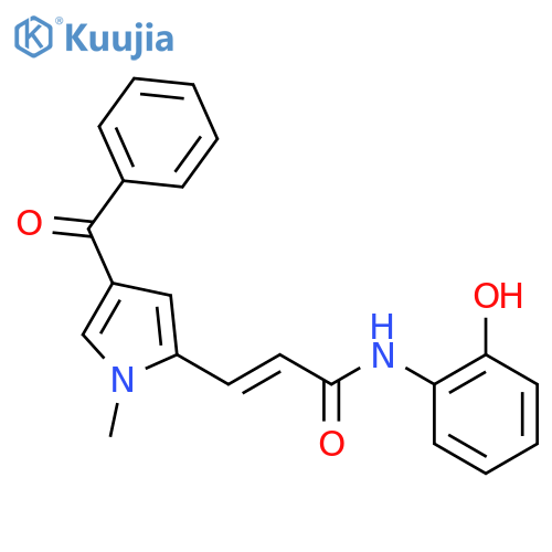 2-Propenamide,3-(4-benzoyl-1-methyl-1H-pyrrol-2-yl)-N-(2-hydroxyphenyl)-, (2E)- structure