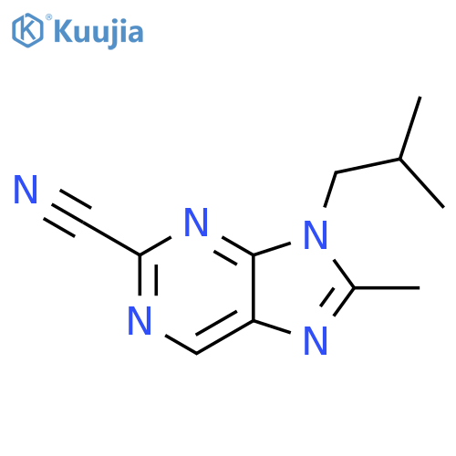 9H-Purine-2-carbonitrile, 8-methyl-9-(2-methylpropyl)- structure