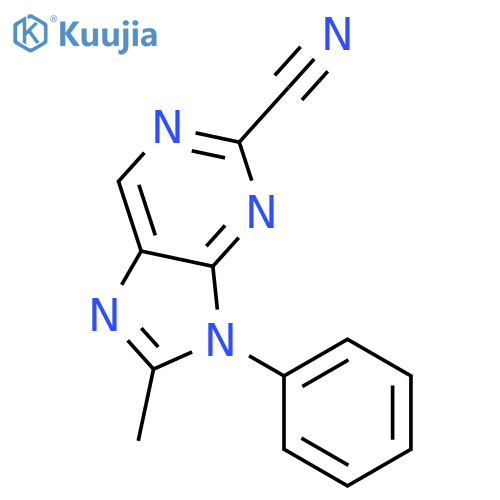 9H-Purine-2-carbonitrile, 8-methyl-9-phenyl- structure