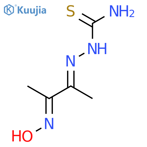 Hydrazinecarbothioamide,2-[2-(hydroxyimino)-1-methylpropylidene]- structure