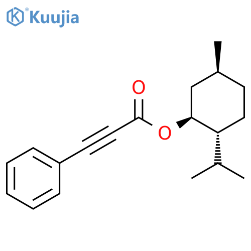 2-Propynoic acid, 3-phenyl-,(1S,2R,5S)-5-methyl-2-(1-methylethyl)cyclohexyl ester structure