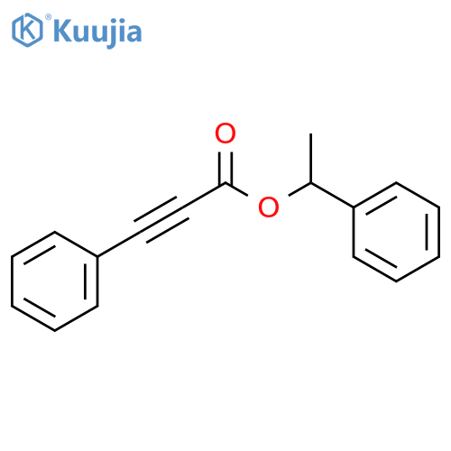2-Propynoic acid, 3-phenyl-, (1R)-1-phenylethyl ester structure