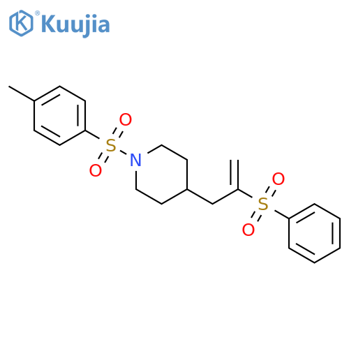 Piperidine,1-[(4-methylphenyl)sulfonyl]-4-[2-(phenylsulfonyl)-2-propenyl]- structure