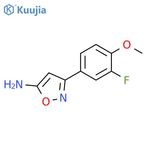 3-(3-fluoro-4-methoxyphenyl)-1,2-oxazol-5-amine structure