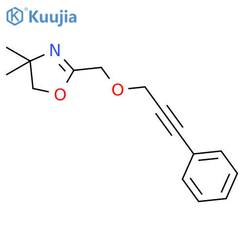 Oxazole, 4,5-dihydro-4,4-dimethyl-2-[[(3-phenyl-2-propynyl)oxy]methyl]- structure