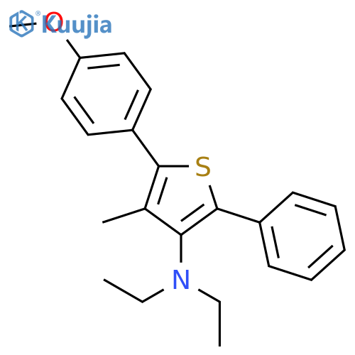 3-Thiophenamine, N,N-diethyl-5-(4-methoxyphenyl)-4-methyl-2-phenyl- structure