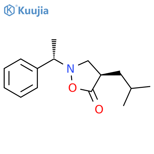 5-Isoxazolidinone, 4-(2-methylpropyl)-2-[(1S)-1-phenylethyl]-, (4R)- structure