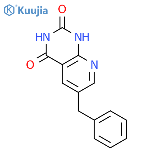 Pyrido[2,3-d]pyrimidine-2,4(1H,3H)-dione, 6-(phenylmethyl)- structure