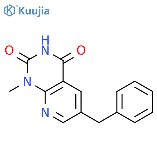 Pyrido[2,3-d]pyrimidine-2,4(1H,3H)-dione, 1-methyl-6-(phenylmethyl)- structure