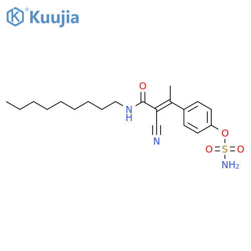 Sulfamic acid,4-[(1Z)-2-cyano-1-methyl-3-(nonylamino)-3-oxo-1-propenyl]phenyl ester structure