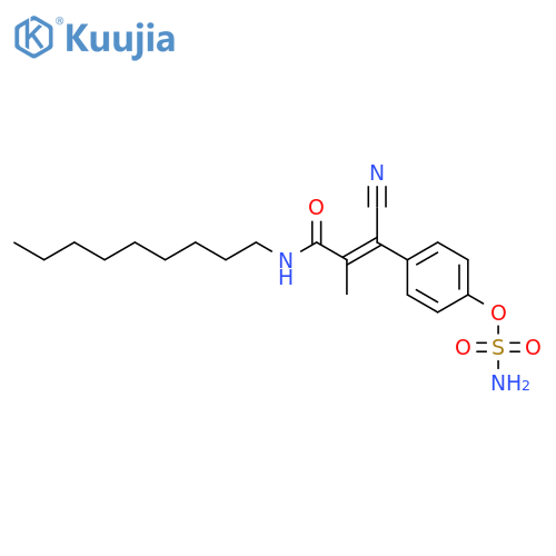 Sulfamic acid,4-[(1E)-1-cyano-2-methyl-3-(nonylamino)-3-oxo-1-propenyl]phenyl ester structure