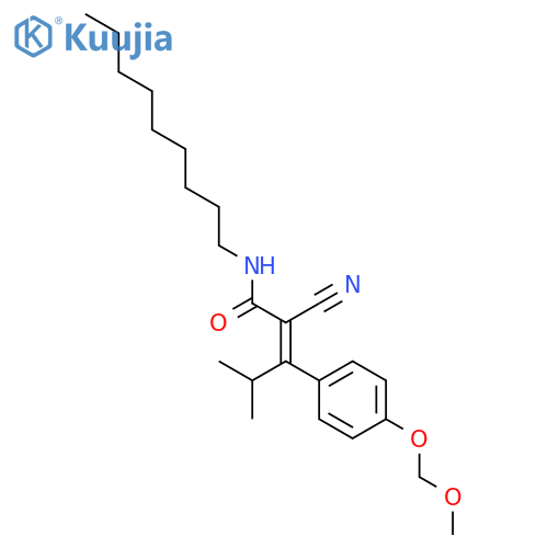 2-Pentenamide,2-cyano-3-[4-(methoxymethoxy)phenyl]-4-methyl-N-nonyl-, (2E)- structure