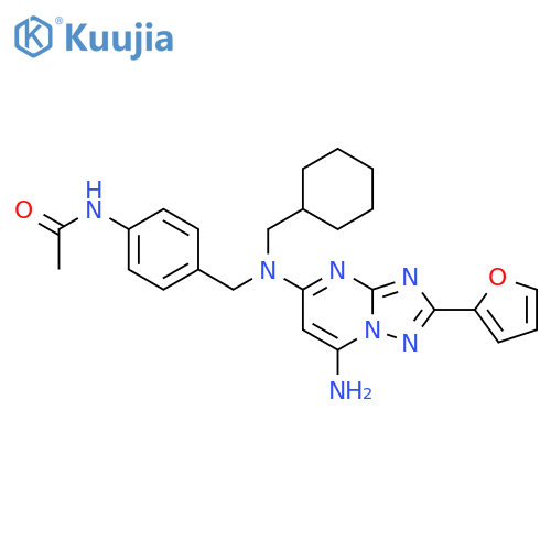 Acetamide,N-[4-[[[7-amino-2-(2-furanyl)[1,2,4]triazolo[1,5-a]pyrimidin-5-yl](cyclohexylmethyl)amino]methyl]phenyl]- structure