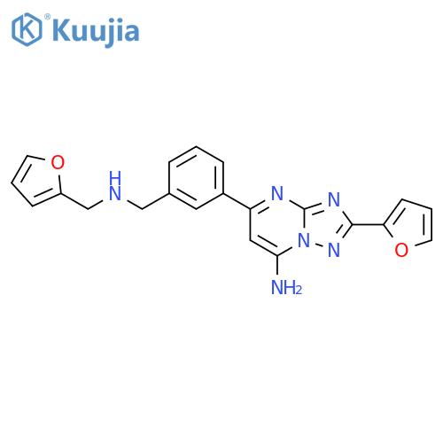 [1,2,4]Triazolo[1,5-a]pyrimidin-7-amine,2-(2-furanyl)-5-[3-[[(2-furanylmethyl)amino]methyl]phenyl]- structure