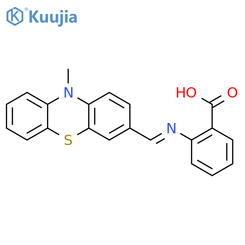 Benzoic acid, 2-[[(10-methyl-10H-phenothiazin-3-yl)methylene]amino]- structure