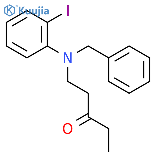 3-Pentanone, 1-[(2-iodophenyl)(phenylmethyl)amino]- structure