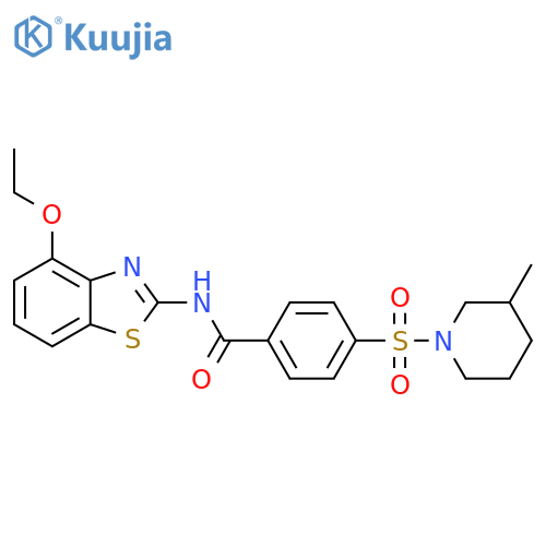 N-(4-ethoxy-1,3-benzothiazol-2-yl)-4-(3-methylpiperidin-1-yl)sulfonylbenzamide structure