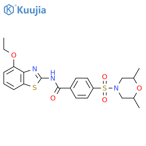 4-(2,6-dimethylmorpholin-4-yl)sulfonyl-N-(4-ethoxy-1,3-benzothiazol-2-yl)benzamide structure