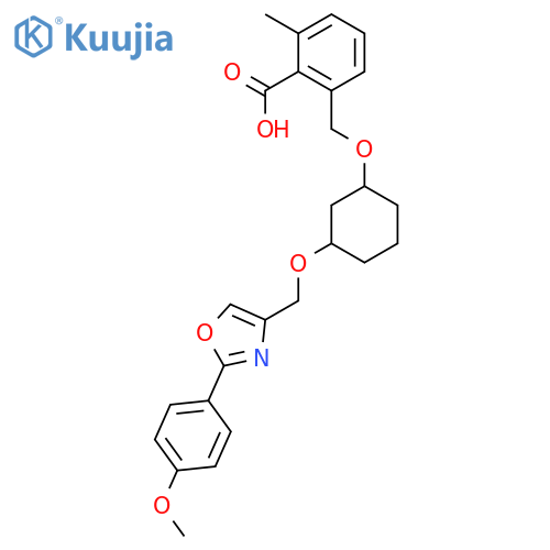 Benzoic acid,2-[[[(1S,3R)-3-[[2-(4-methoxyphenyl)-4-oxazolyl]methoxy]cyclohexyl]oxy]methyl]-6-methyl- structure