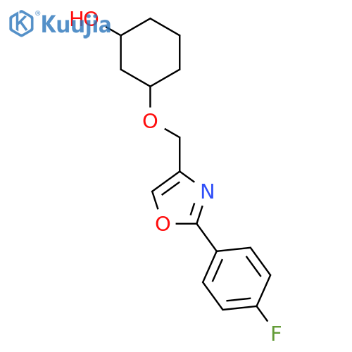 Cyclohexanol, 3-[[2-(4-fluorophenyl)-4-oxazolyl]methoxy]-, (1S,3R)- structure