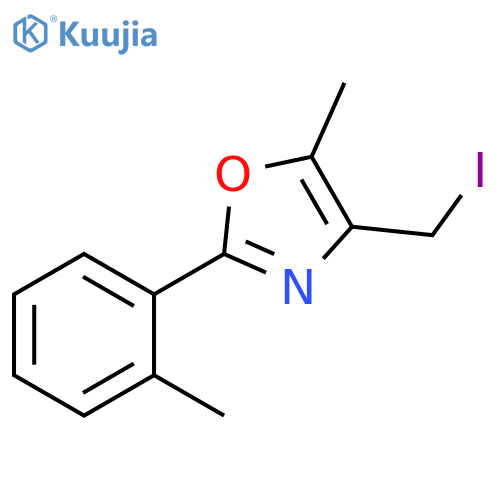 Oxazole, 4-(iodomethyl)-5-methyl-2-(2-methylphenyl)- structure
