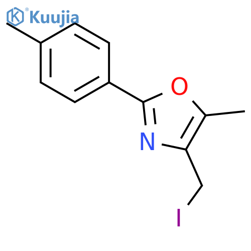 Oxazole, 4-(iodomethyl)-5-methyl-2-(4-methylphenyl)- structure