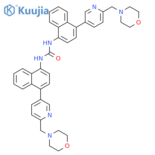 Urea, N,N'-bis[4-[6-(4-morpholinylmethyl)-3-pyridinyl]-1-naphthalenyl]- structure