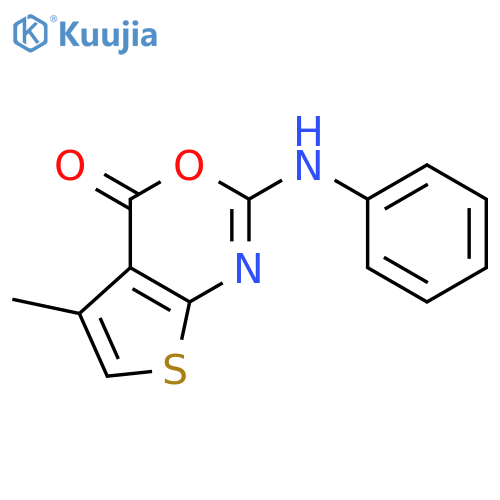 4H-Thieno[2,3-d][1,3]oxazin-4-one, 5-methyl-2-(phenylamino)- structure
