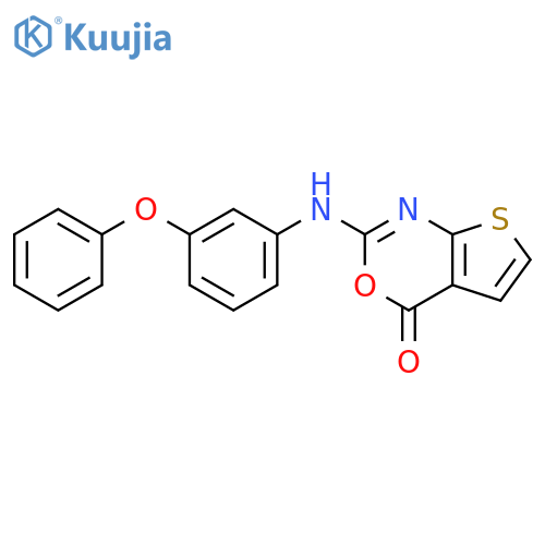 4H-Thieno[2,3-d][1,3]oxazin-4-one, 2-[(3-phenoxyphenyl)amino]- structure