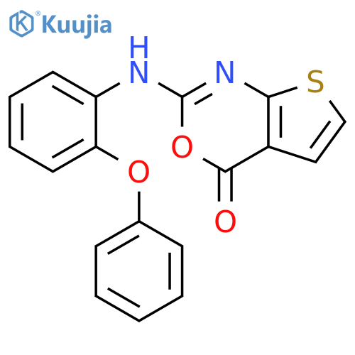 4H-Thieno[2,3-d][1,3]oxazin-4-one, 2-[(2-phenoxyphenyl)amino]- structure