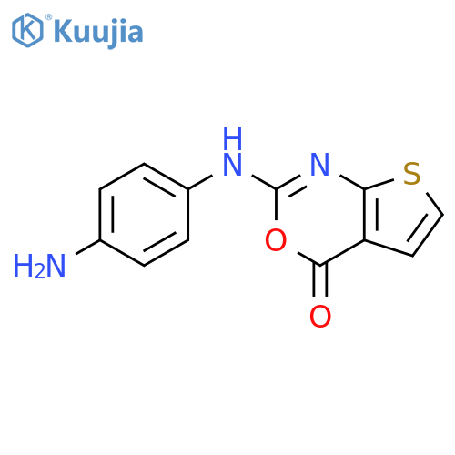 4H-Thieno[2,3-d][1,3]oxazin-4-one, 2-[(4-aminophenyl)amino]- structure