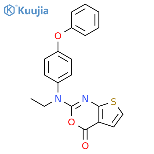 4H-Thieno[2,3-d][1,3]oxazin-4-one, 2-[ethyl(4-phenoxyphenyl)amino]- structure