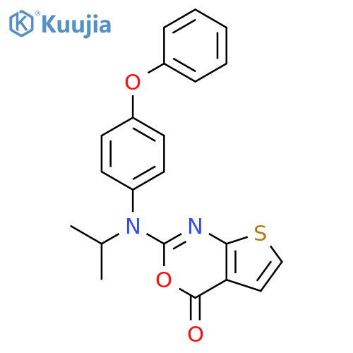 4H-Thieno[2,3-d][1,3]oxazin-4-one,2-[(1-methylethyl)(4-phenoxyphenyl)amino]- structure