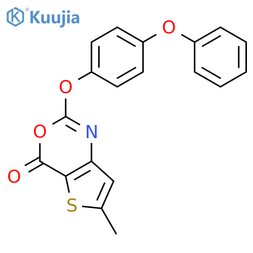 4H-Thieno[3,2-d][1,3]oxazin-4-one, 6-methyl-2-(4-phenoxyphenoxy)- structure