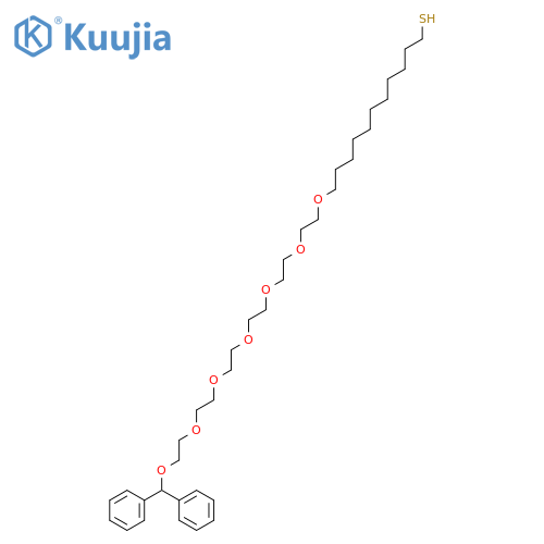 2,5,8,11,14,17,20-Heptaoxahentriacontane-31-thiol, 1,1-diphenyl- structure