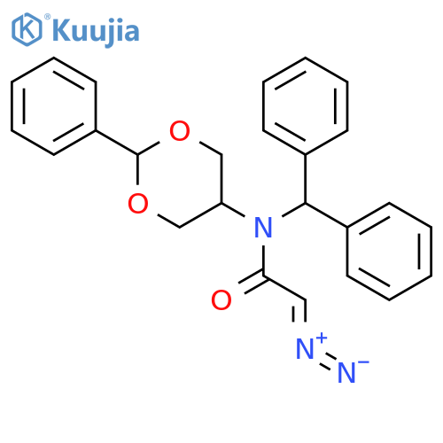 Acetamide,2-diazo-N-(diphenylmethyl)-N-(trans-2-phenyl-1,3-dioxan-5-yl)- structure