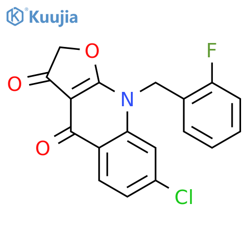 Furo[2,3-b]quinoline-3,4(2H,9H)-dione,7-chloro-9-[(2-fluorophenyl)methyl]- structure