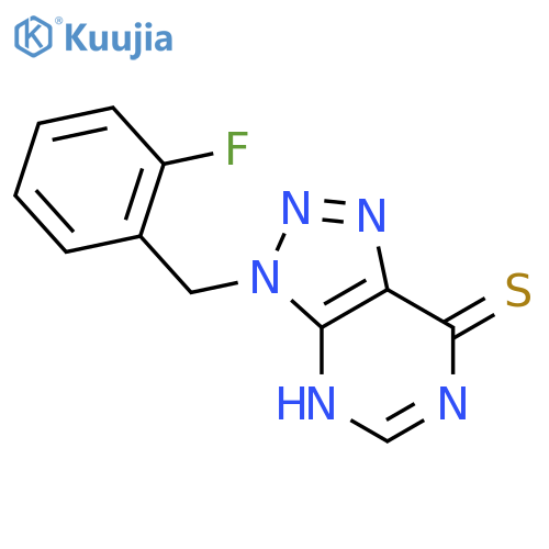 3-(2-Fluorobenzyl)-3H-1,2,3triazolo4,5-dpyrimidin-7-yl hydrosulfide structure
