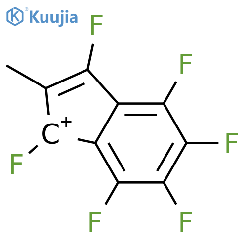 Indenylium, 1,3,4,5,6,7-hexafluoro-2-methyl- structure